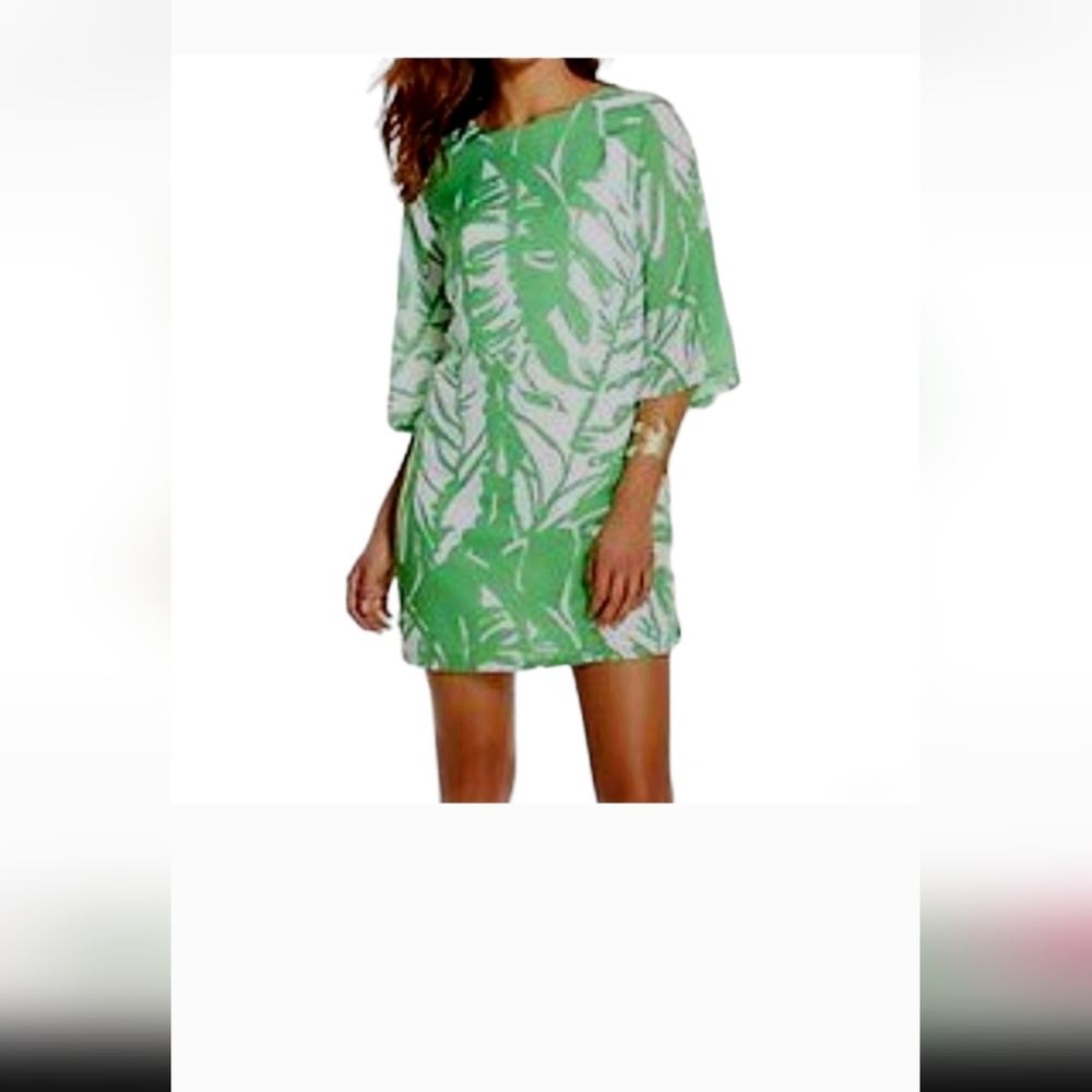 Green and White Leaf Print Dress Lilly Pulitzer Target Calab